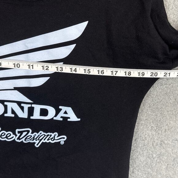 Troy Lee Designs Women’s Honda Sweatshirt Boat Neck Drop Shoulder Black Size M - Picture 4 of 7